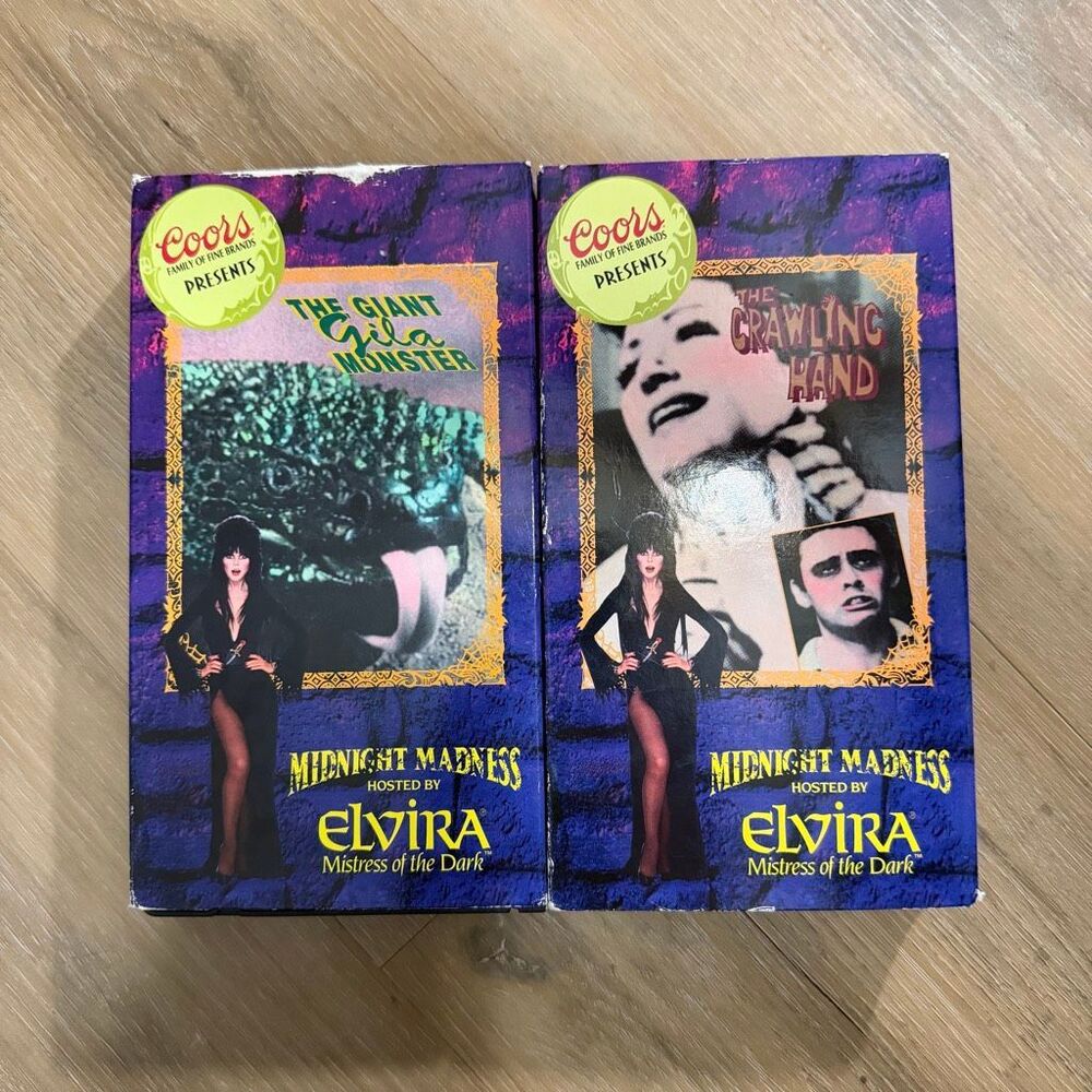 Elvira Midnight Madness Horror VHS The Crawling Hand Giant Gila Monster Retro